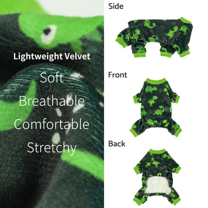 Fitwarm Bowknot Dog Pajamas, Warm Clothes for Small Dogs Girl, Fleece Pet Onesie with Feet, Burgundy Red, White, Small