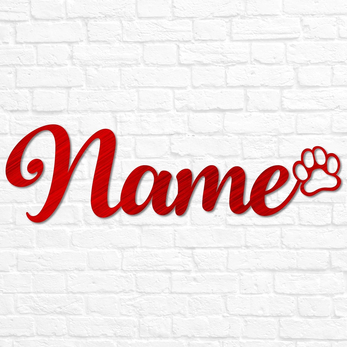 Personalized Metal Pet Name with Paw | Custom Metal Décor | Dog Name Sign | Gift for Dog Mom Dad | Pet Loss Memorial Gift