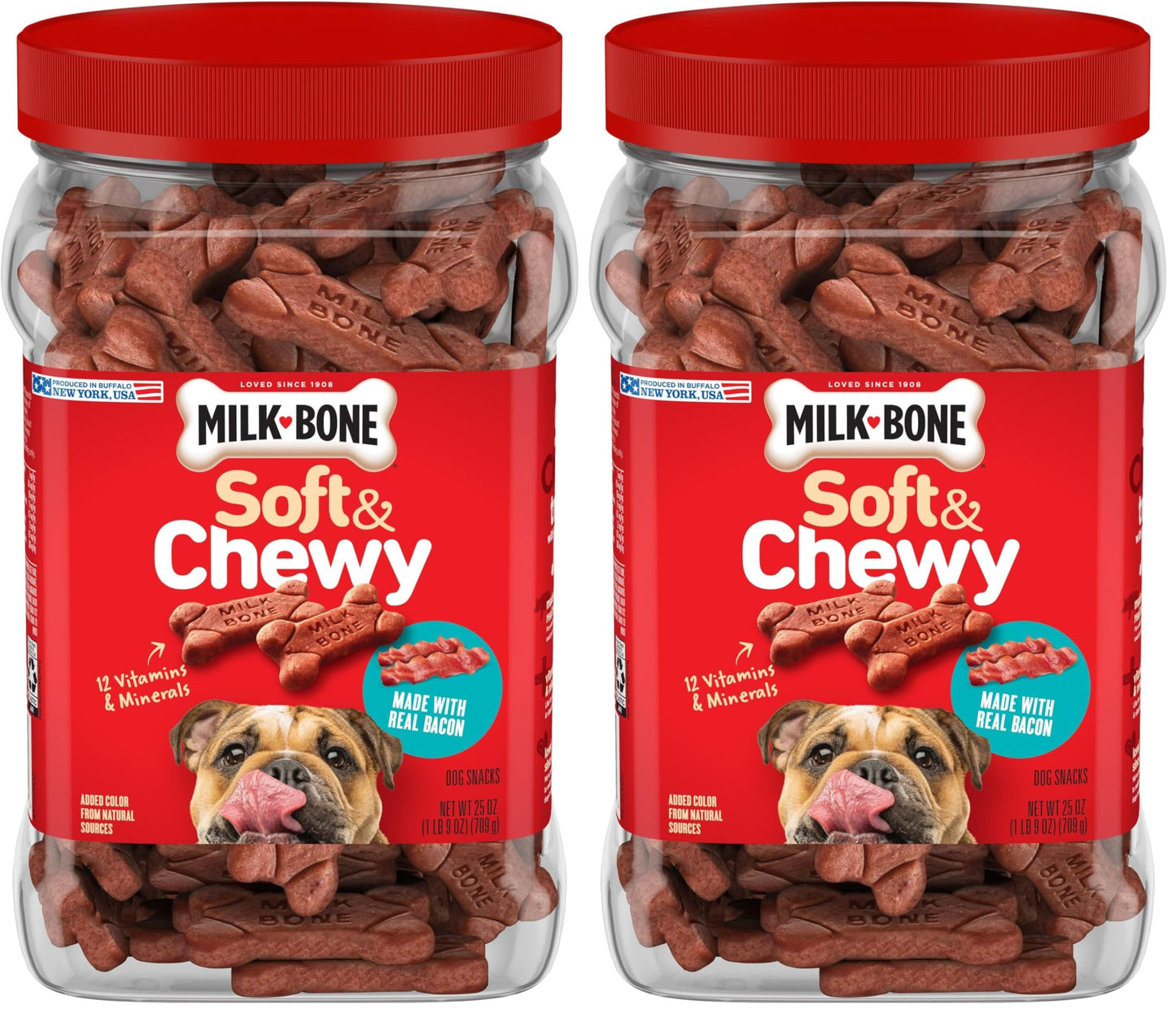Milk-Bone Soft & Chewy Dog Treats, Beef & Filet Mignon Recipe, 25 Ounce