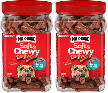 Milk-Bone Soft & Chewy Dog Treats, Beef & Filet Mignon Recipe, 25 Ounce
