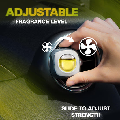 Air Jungles New Car Scent Car Air Freshener Vent Clip, 6 Count Long Lasting Up to 180 days, Natural Essential Oil Car Fragrance for Women and Men, Odor Eliminator - 4ml Each