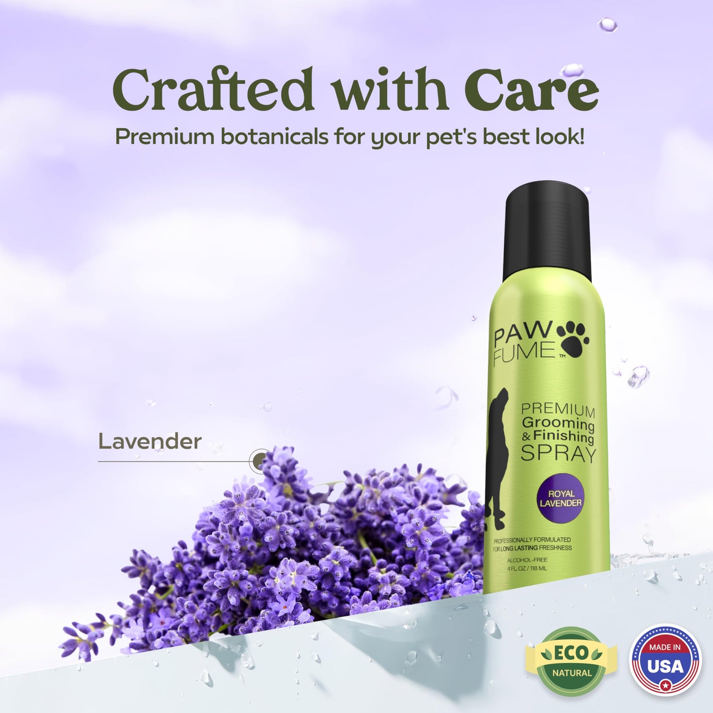 PAWFUME Dog Perfume Spray for Grooming, Blue Ribbon, 1-Pack – Keep Your Pup Fresh All Day – Probiotic, Alcohol-Free, Detangling & Moisturizing – Salon-Quality Dog Spray Deodorizer Perfume