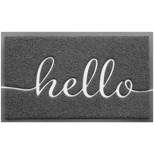 BeneathYourFeet Door Mat (30"x17.5",Black), Welcome Mat Low Profile Front Doormat Floor Mat Non Slip Rugs for Entryway, Patio, High Traffic Areas