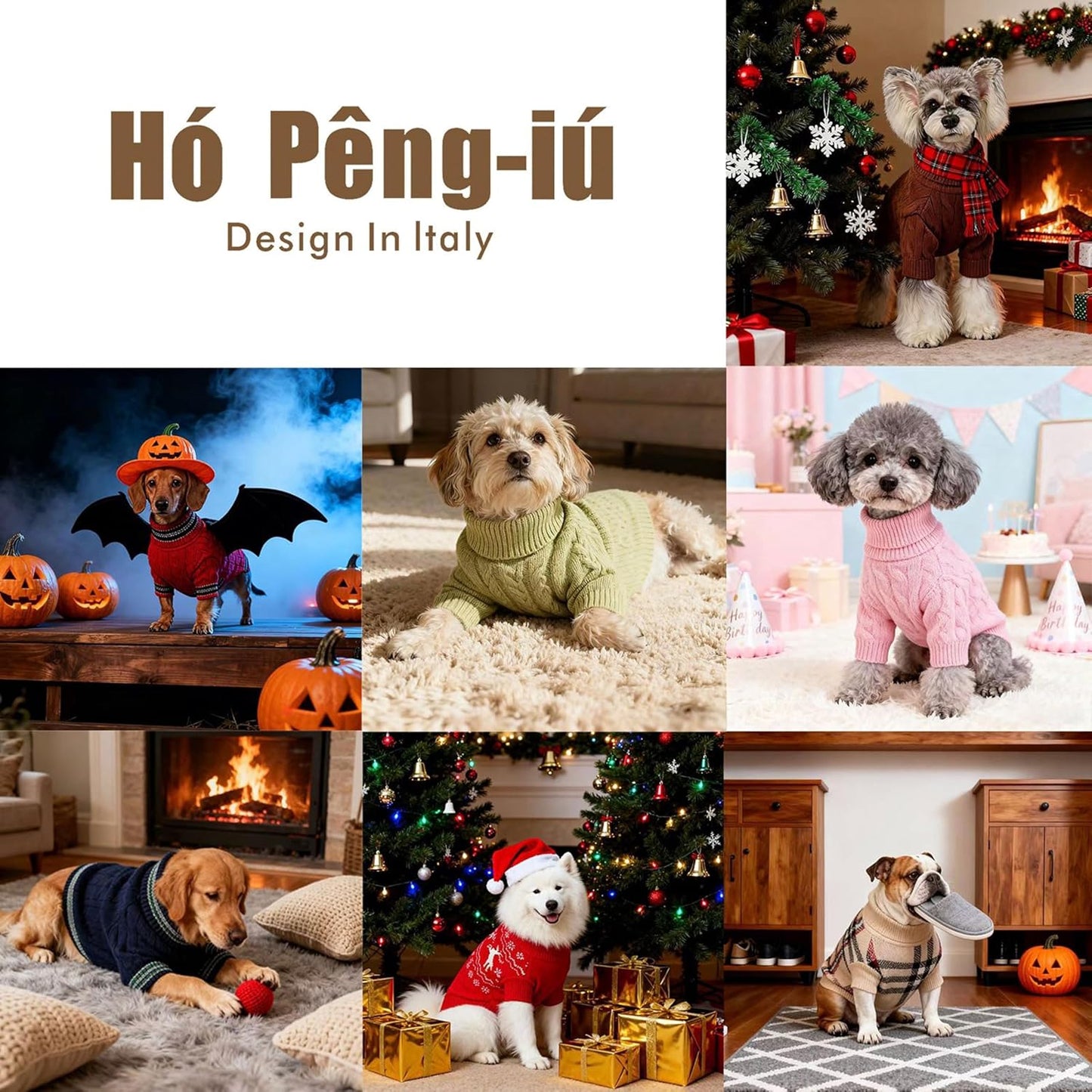 Small/Medium Dog Sweater, Warm Dog Winter Coat w/Sleeves, Comfortable High Neck & Leash Hole, Premium Dog Clothes for Schnauzer-Best for Holidays, Daily Walks M Apricot