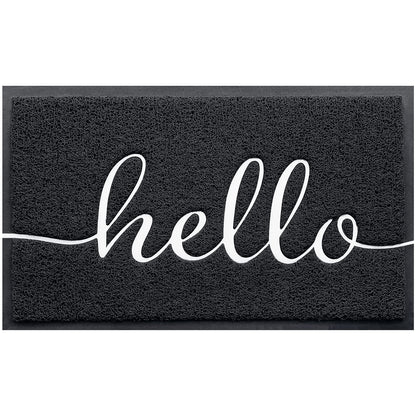 BeneathYourFeet Door Mat (30"x17.5",Black), Welcome Mat Low Profile Front Doormat Floor Mat Non Slip Rugs for Entryway, Patio, High Traffic Areas