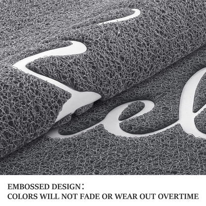 BeneathYourFeet Door Mat (30"x17.5",Black), Welcome Mat Low Profile Front Doormat Floor Mat Non Slip Rugs for Entryway, Patio, High Traffic Areas