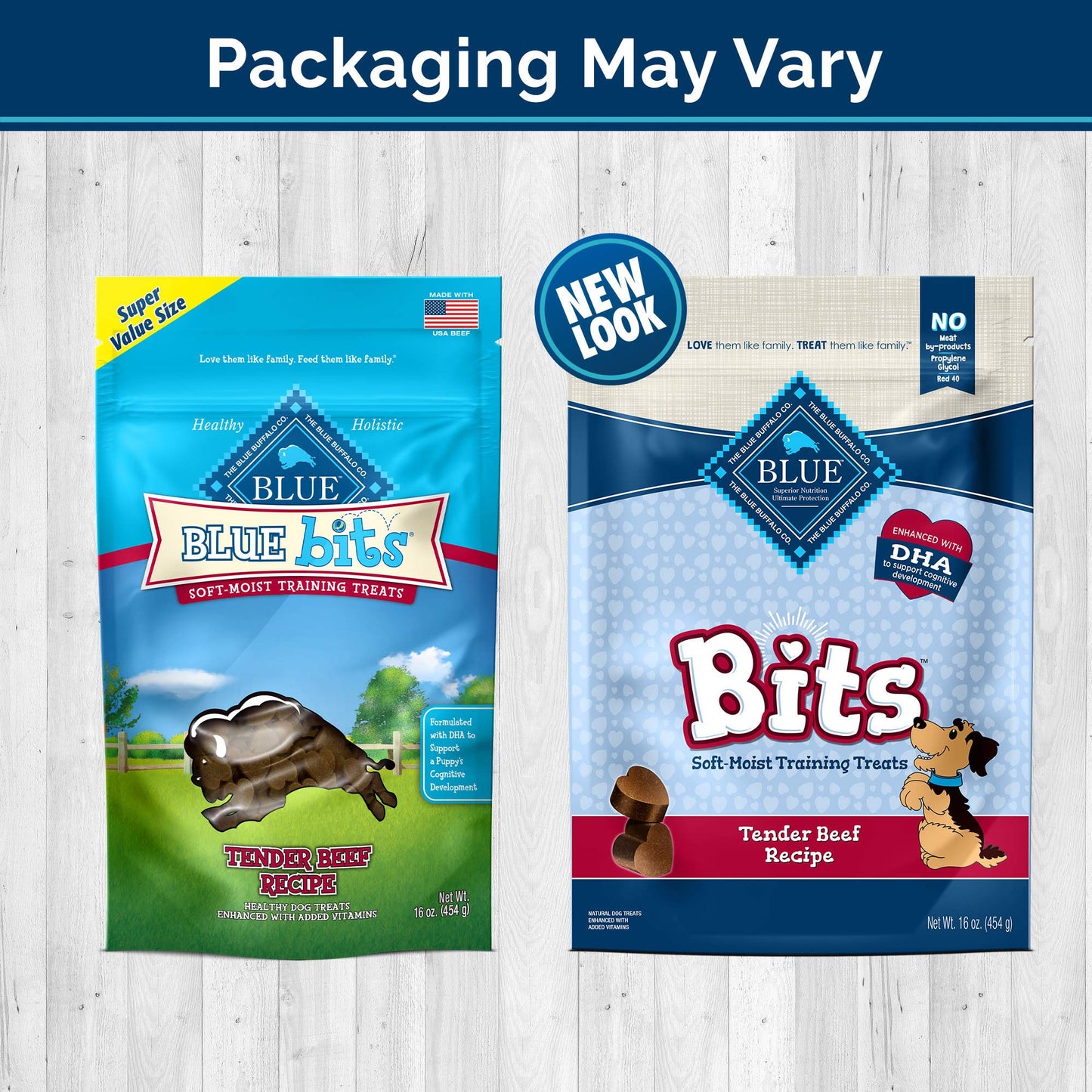 Blue Buffalo Bits Soft Dog Treats for Training, Made with Natural Ingredients & Enhanced with DHA, Beef Recipe, 19-oz Bag