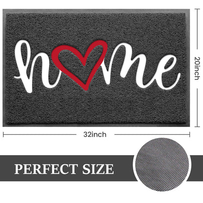BeneathYourFeet Door Mat (30"x17.5",Black), Welcome Mat Low Profile Front Doormat Floor Mat Non Slip Rugs for Entryway, Patio, High Traffic Areas