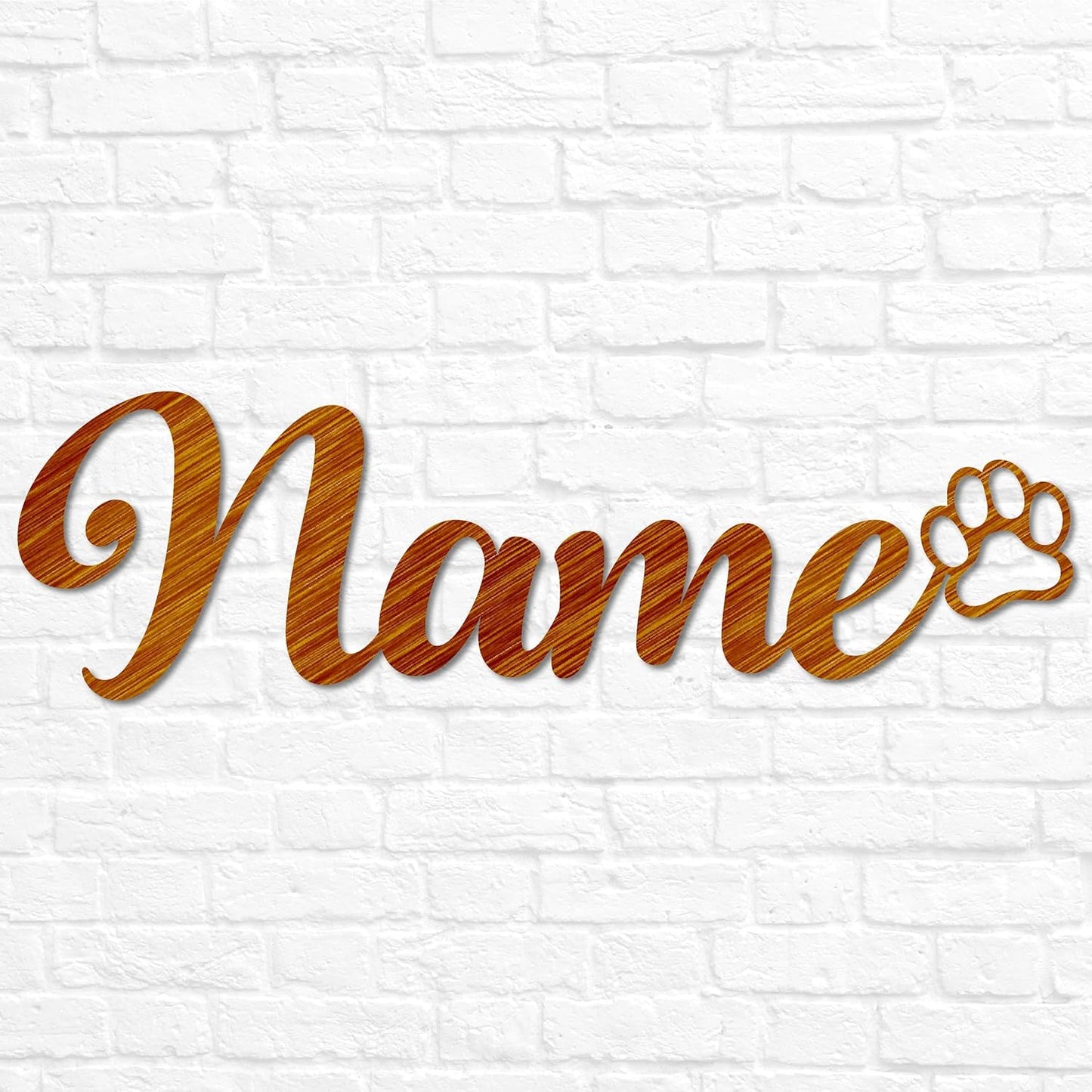 Personalized Metal Pet Name with Paw | Custom Metal Décor | Dog Name Sign | Gift for Dog Mom Dad | Pet Loss Memorial Gift